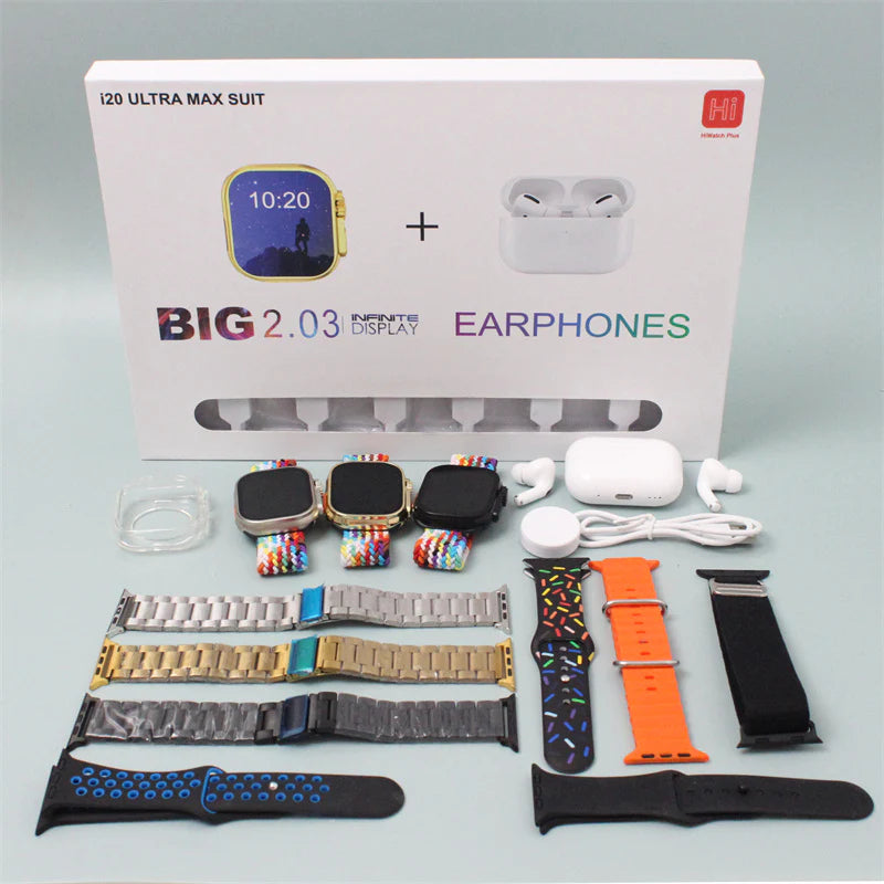 I20 Ultra Max Smart Watch With Airpords - Precious Mart